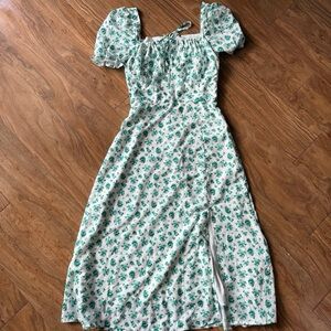 Floral Green Dress